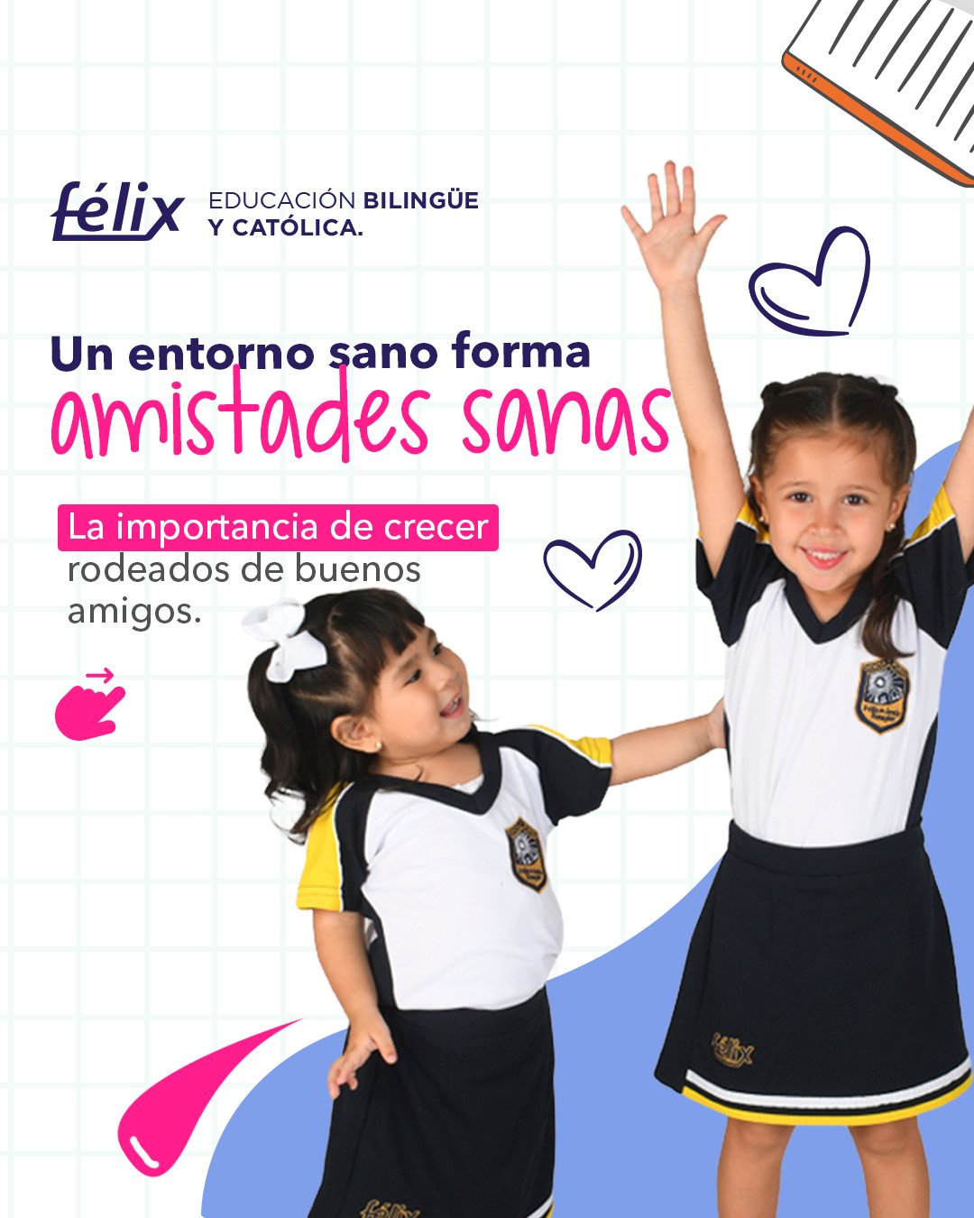 Las amistades que se forman en la infancia dejan huella para toda la vida.
Un entorno sano enseña a los niños a convivir, respetar y crecer junto a otros.
En el Félix cuidamos el ambiente, porque sabemos que los buenos amigos también educan. 🤍Ven con tu hijo a conocer nuestra comunidad.
Mayores informes: 📲 833 208 6511
#ColegioFelix #ExcelenciaAcademica #EducacionCatolica