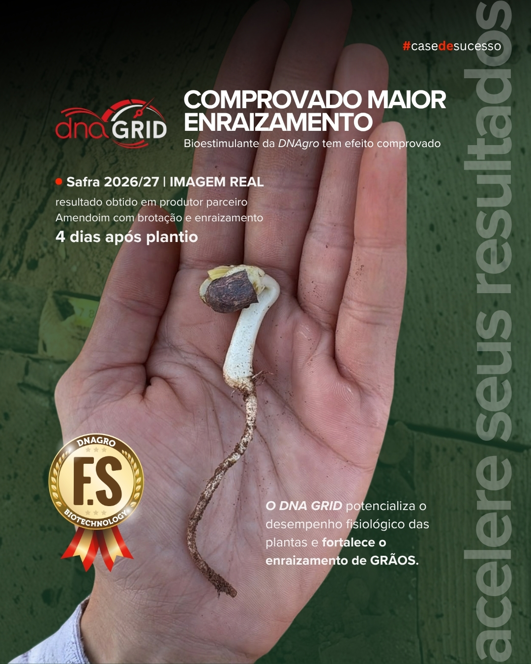 O potencial da sua lavoura começa no enraizamento. 🌱Conheça o DNA GRID e aproveite todo o potencial de um enraizamento mais eficiente para o desenvolvimento da cultura.Confira os resultados de enraizamento e brotação obtidos nesta safra em uma lavoura de amendoim de nosso cliente, na região de São José do Rio Preto/SP.🏆DNA GRID. Mais raiz para mais resultado.