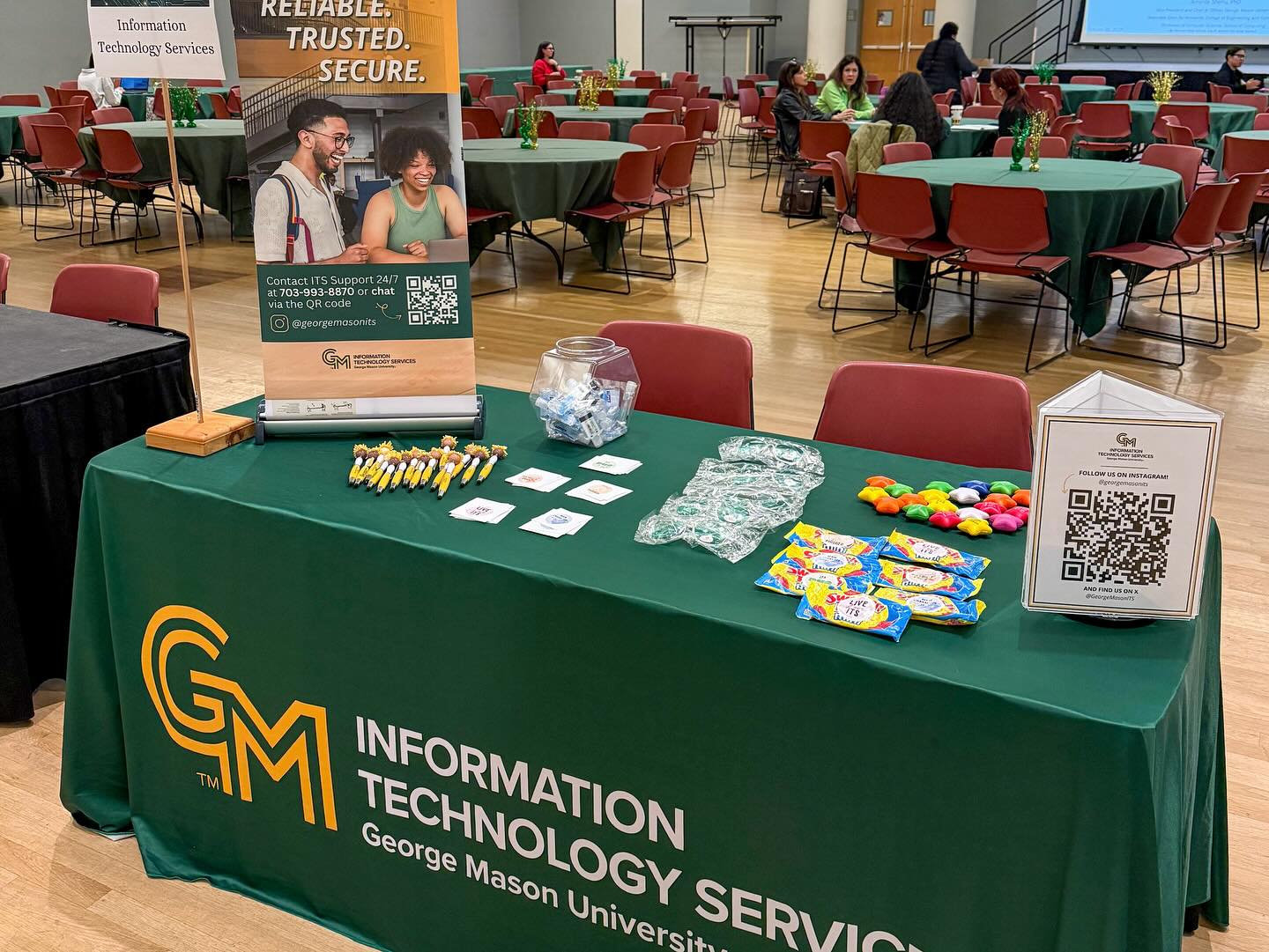 ITS IN ACTION⚠️🌟
This year’s Faculty-Staff Enrichment Day was a great success with a strong showing from our ITS team!
Dr. Amarda Shehu kicked off the day with an inspiring keynote on responsible AI adoption and how it’s positioning George Mason to lead the way.
Attendees also got a closer look at PatriotAI and CoPilot, George Mason’s initiatives driving innovative, campus-wide AI integration. Dr. Charmaine Madison took part in this session alongside professors and students, who shared live demos and real examples of how these tools are transforming learning, research, and operations across the university.💡
#masonnation #alltogetherdifferent