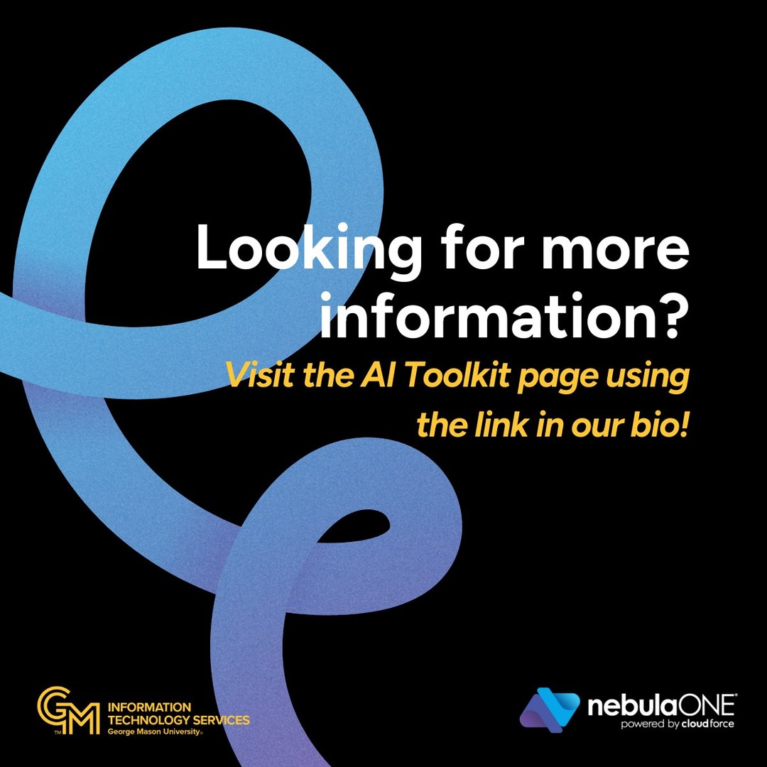 PatriotAI is a suite of six specialized AI tools that provide secure, university-managed support for academic work and research across the George Mason community.
Join us next week for an introductory training to PatriotAI on Monday, November 17 and Wednesday, November 19. Visit the link in our bio to register!